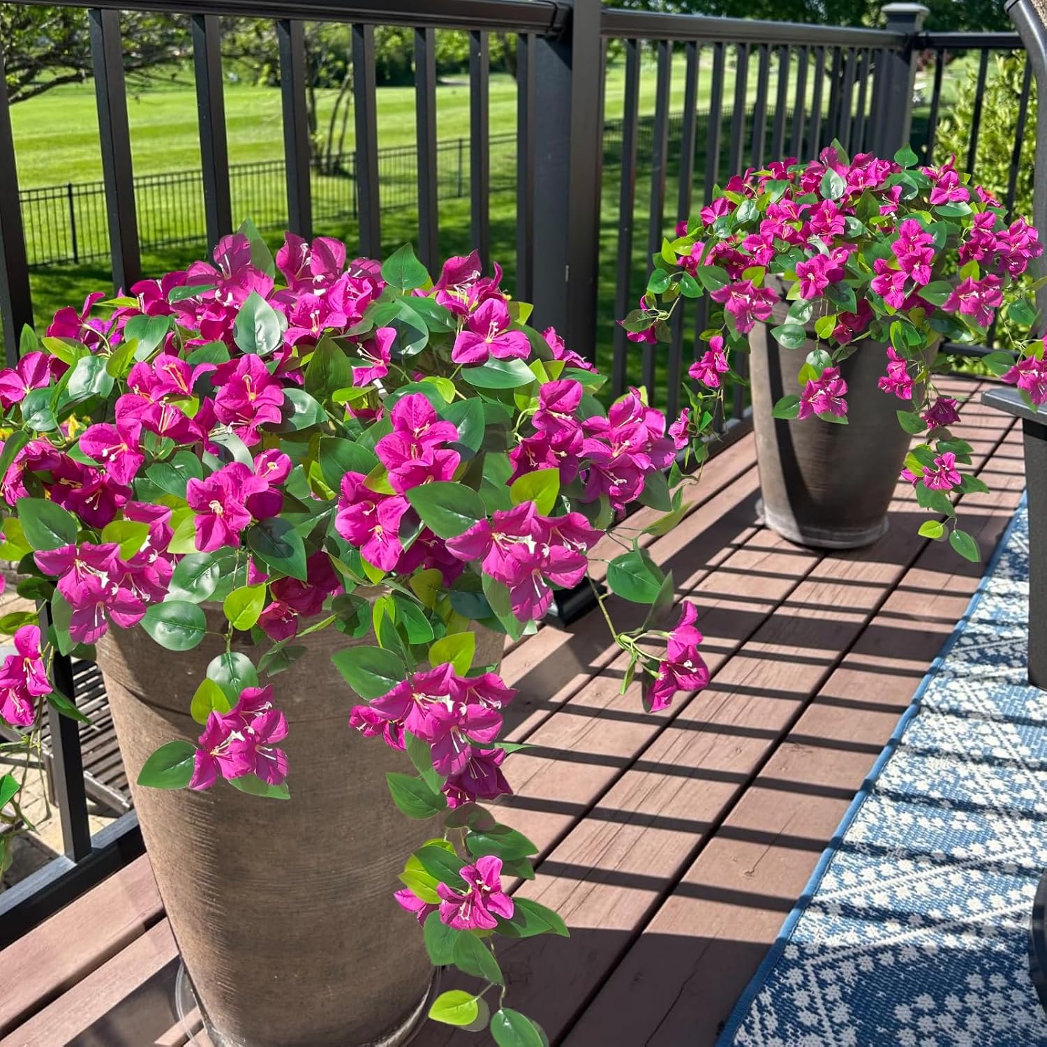 Fuchsia Faux Bougainvillea Trailing Vines — Set of 2 - Image 6