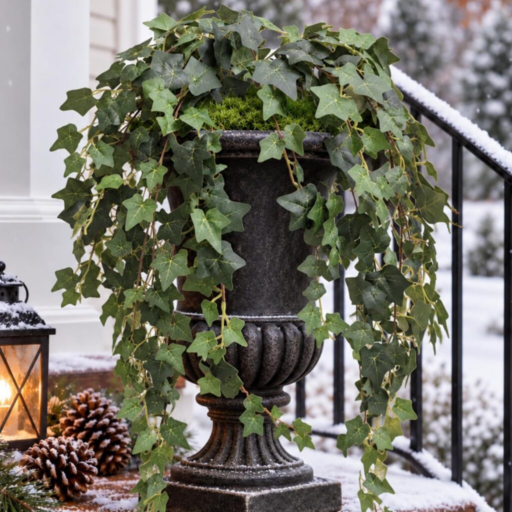 Green Faux Ivy Trailing Vines — Set of 2 — image 1; styled container not included