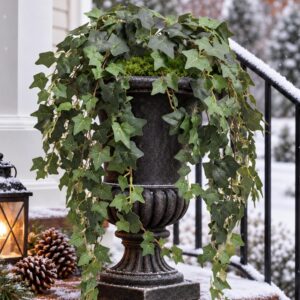 Green Faux Ivy Trailing Vines — Set of 2 — image 1; styled container not included